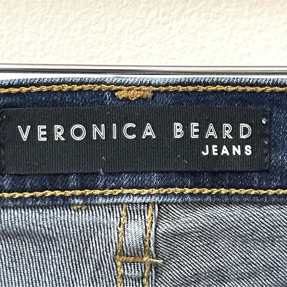 VERONICA BEARD Carolyn 10" Baby Boot Dark Vintage Patch Pocket Kick Flare Jean27 - Picture 4 of 14